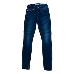 7 For All Mankind B(air) Denim “The Skinny” Jeans - Size 24, Dark indigo wash